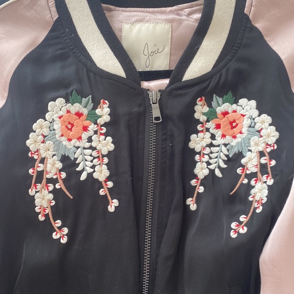100% pure silk Joie bomber Jacket - Picture 4 of 6